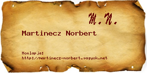 Martinecz Norbert névjegykártya
